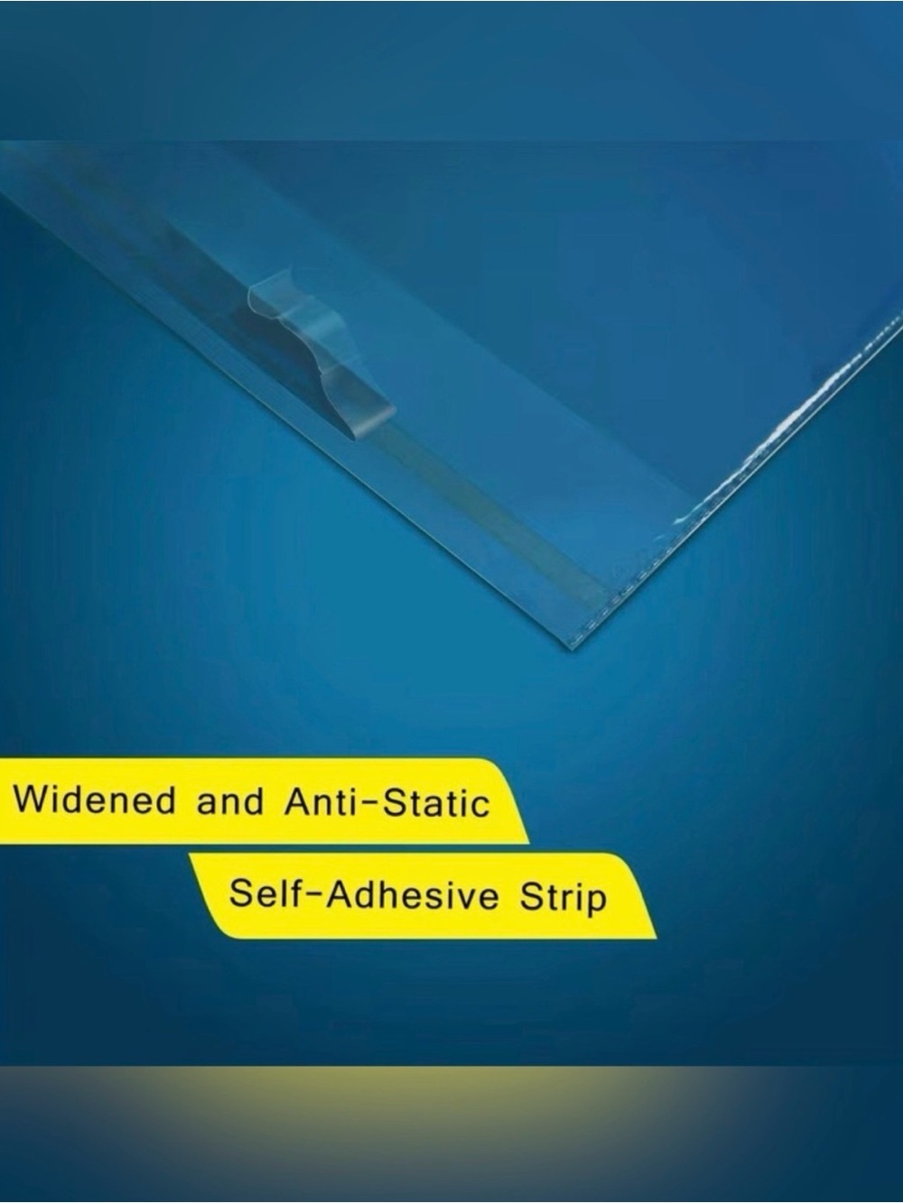50 pack of Clear Cellophane Bags with Adhesive Seal 10”x13” - Picture 4 of 6